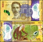 Costa Rica 5000 Colones  2018  P-282  Unc  Polymer X 10 Pcs