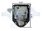 Trailer Paddle Door Latch Handle Rv Truck Tool Box Lock Steel   Key 4-3 8 3-1 4 