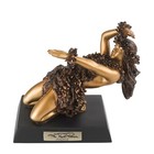 New Arrival Hula Noho    the Seated Hula        Kim Taylor Reece Cold Cast Resin Sculp