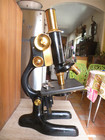 Pat  1915 Bausch   Lomb Optical Microscope With Wooden Case