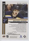 2022-23 Upper Deck Parkhurst Champions Blue Auto  15 Brayden Schenn  216 Auto