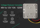 Dc 48v 36v To Dc 12v 10a 120w Converter Step Down Voltage Reducer Ip68waterproof
