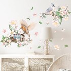 Birds And Flowers Wall Stickers  Vinyl Art Removable Decals Mural For Home Decor