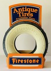 Vintage Firestone Tire Counter Top Advertising Display For 2 50-4 Tires