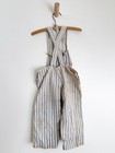 Vintage 1930s Cotton Child s Overalls Sun Faded Blue Stripe Depression Workwear