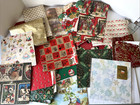 Vintage Wrapping Paper Big Lot Used Christmas Mcm  60s 70s 80s Crafting Reuse