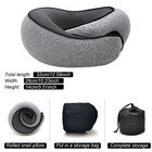 1pcs Travel Neck Pillow Memory Foam U-shaped Snail Style Sleep Support -new