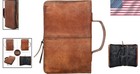 Genuine Leather Bible Cover With Handle - Light Brown
