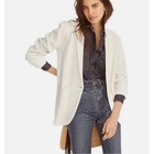 J Crew Cecile Sweater Knit Blazer Jacket Jardigan Merino Wool Cotton Cream Sz S