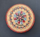 Vintage Romanian Folk Art Trinket Box Arad Romania Hand Painted Wood  6 25    W