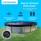 Swimline 30 Foot Round Above Ground Swimming Pool Winter Cover With 4 Foot Of   
