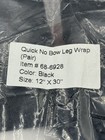 Pair Of No Bow Horse Black Leg Wraps Showman 12   x 30   