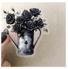 Sticker Pack 50pcs  Gothic Black Vintage Vinyl Stickers For Scrapbook  Crafts