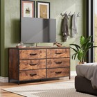 New-6 Drawer Dresser For Bedroom  Wide Fabric Dresser Tv Stand For 60  Tv 