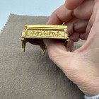 Vtg 1971 Avon Baby Grand For Perfume Glace Golden Piano Solid Perfume Compact