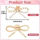 Rhinestone Bow Shoe Clips For Women  Glitter Detachable Crystal Shoe Decoration