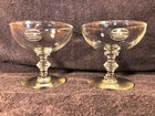 Western Airlines Indian Head Chieftain Logo Brandy Snifter Glass Pair  Rare