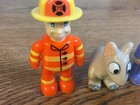 Lot Of 4 Hap-p-kids 2 5  Action Figures Toys Collectables Cat Fireman Happy Kid