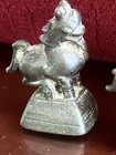 Antique Burmese Bronze Opium Weights Full Matched Set 5 Mythical Toe Lion Horse