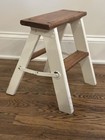 Vintage Solid Wood Folding One Step Stool 14   