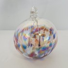 Vintage Blown Glass Hanging Orb 4 Strand Witch Ball Suncatcher Blue Brown 4 5 