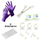 Nose Piercing Kit 6 Nose Piercing Jewelry Gloves Needles 14 Piece