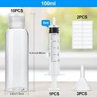 10pcs 100ml Portable Plastic Clear Bottle Travel Lotion Shampoo Makeup Container
