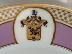 1860s Pillivuyt Limoges Cromwell Family   Armorial Crest Coat Of Arms Soup Bowl