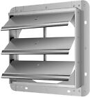 Air Vent White Aluminum Square Automatic Gable Shutter 14 96 d X 14 96 w X 1 38 