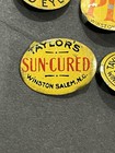 Vintage Tin Tobacco Tag Lot Of 9