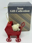 Vtg Avon Teddy Bear Carriage Ornament Collectible Decorative Display Figurine