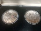      Bicentennial  999 Silver 2-coin Set     2 Oz Total     Proof Finish   Coa   Case