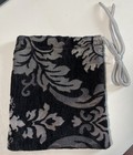 Medieval Drawstring Pouch For Larp And Ren Faire Events Black And Silver