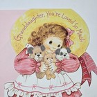 Ambassador Hallmark Birthday Card For Granddaughter Velvety Animals New Vtg