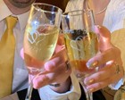 Engraved Infinity Heart Wedding Champagne Flutes Set Of 2     Gift