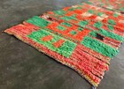 Vintage Moroccan Boujaad Rug Handmade Wool Runner  Colorful Tribal Berber Carpet