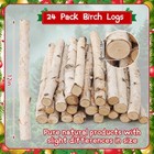 24 Pcs 12 Inch White Birch Logs Decorative Natural Wood Stick Twig Branch