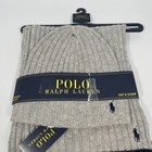 Polo Ralph Lauren Hat And Scarf Set Wool Blend Beanie Scarf 2 Piece Set Gray