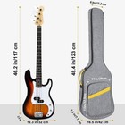 Letsrock Bass Guitar Case  Bass Guitar Gig Bag 0 4 Inch Waterproof Thick Padd   