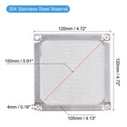 4pack 120mm Computer Fan Filter Grills Stainless Steel Mesh Dustproof Case Cover