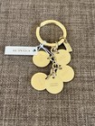 Authentic Coach  Gold Tone Sparkling Crystal Accents Letter Charm Key Chain