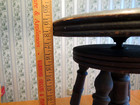 Antique Vintage Wooden Piano Stool Eagle Claw   Glass Ball Feet Adjustable Video