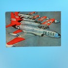 Vtg Postcard Usaf Shooting Stars Lockheed F-80 Jet Airplane Flying Formation