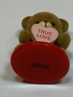 Enesco 1984 True Love Teddy Bear Valentines Day Conversation Heart Figure Statue