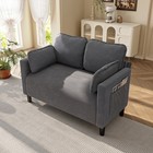 48   2 Seater Sofa Couch Upholstered Loveseat Sofa With Pillows For Living Room