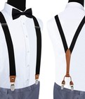Men Suspenders And Bow Tie Set Adjustable Y-back For Wedding Formal Events