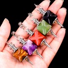 Merkaba Star Pendulum Crystal Healing Reiki Dowsing Natural Gemstone Pendant
