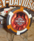 Harley Davidson Motorcycles Hd Poker Chip Golf Ball Marker Flame s  White  New