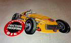 Vintage Wynn s Friction Proofing Oil         Race Car 12  Metal Enamel Gasoline Sign