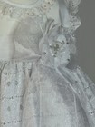 Baby Girl Baptism Dress White Lace Outfit Bonnet Set Made In Mexico Sz 2
